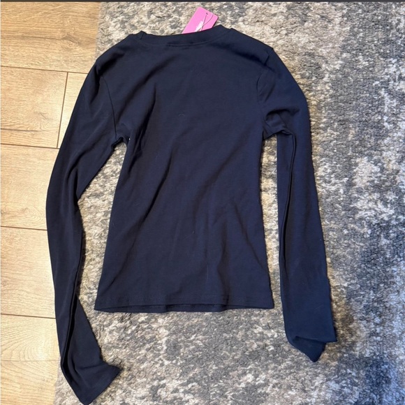 Edikted Tops - NWT Edikted Plain Long Sleeve in Navy Blue Size XS